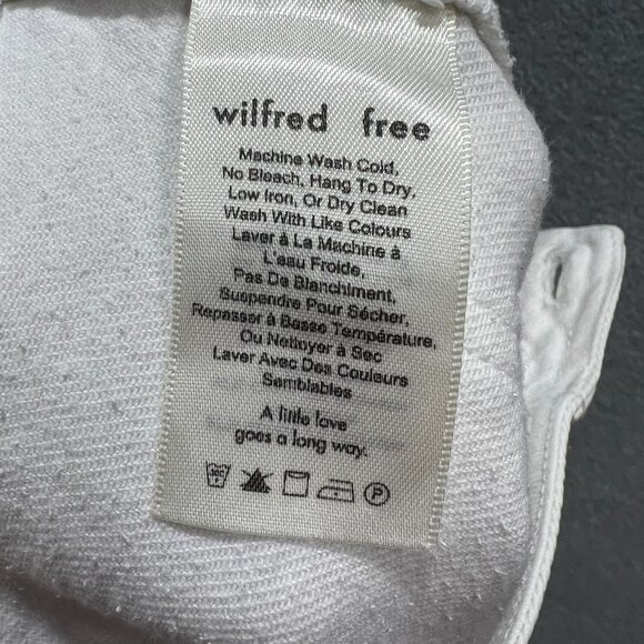 Wilfred Free Sz 10 White High Waist Wide Leg Straight Denim Jeans - Picture 13 of 15